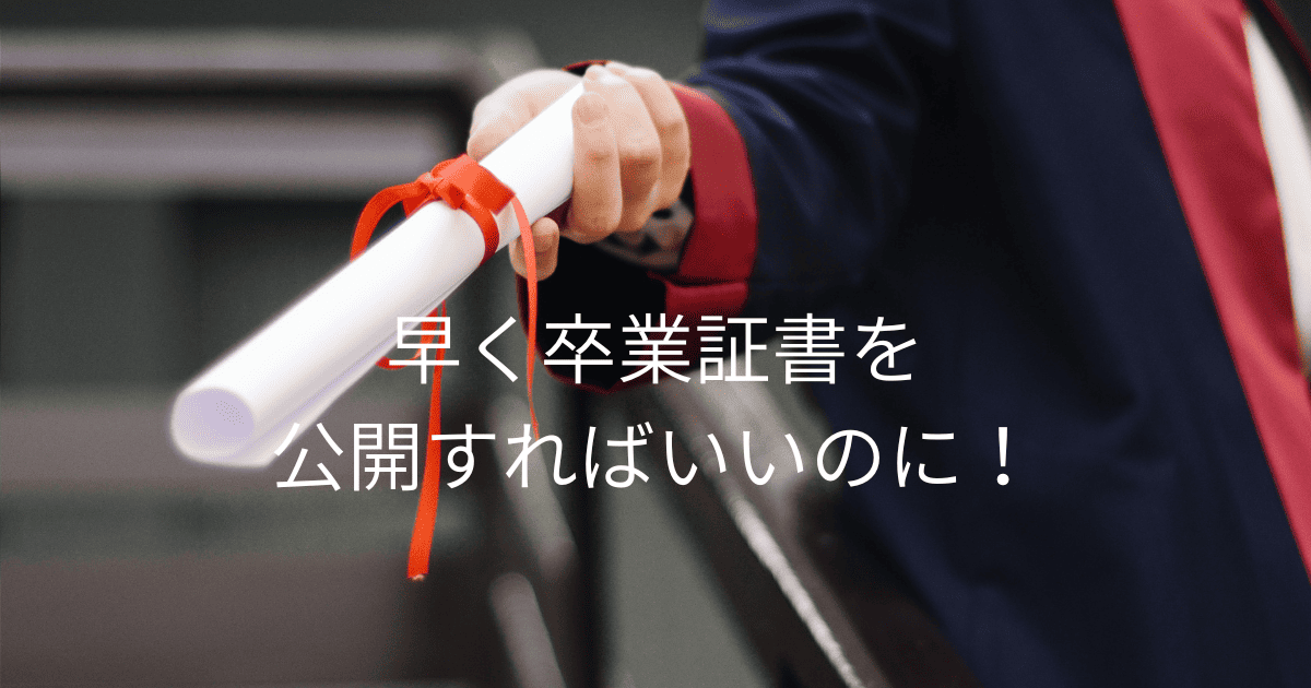 卒業証書