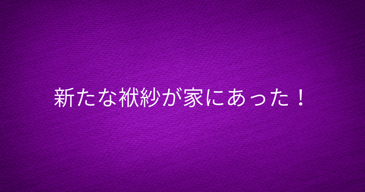 新たな袱紗が家にあった