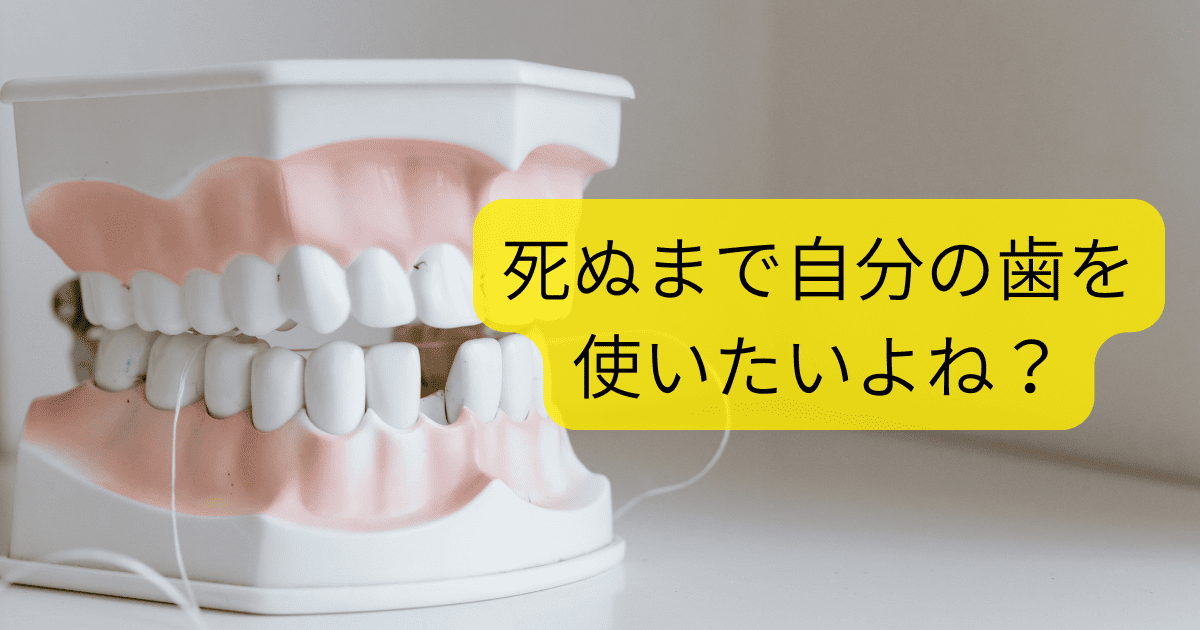 死ぬまで自分の歯を使いたい
